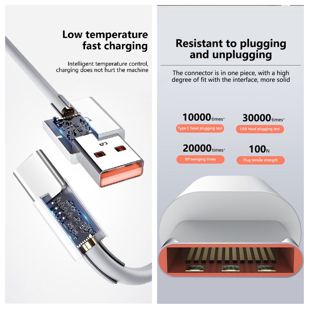Dây cáp sạc nhanh ELOUGH 10A 120W USB Type C cho Huawei P40 chuyên dụng