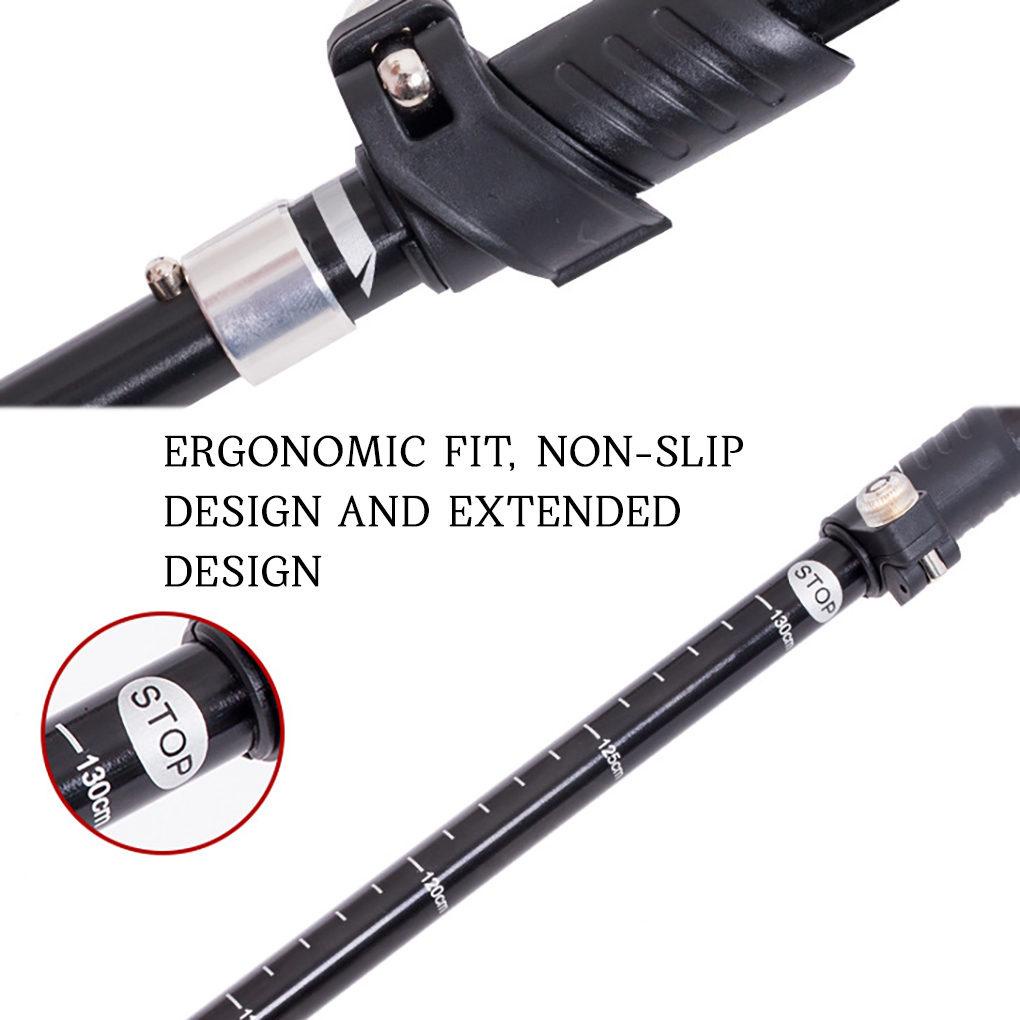 Gậy Leo Núi Gấp Gọn 5 Phần Chống Trượt Dễ Dàng Sử Dụng