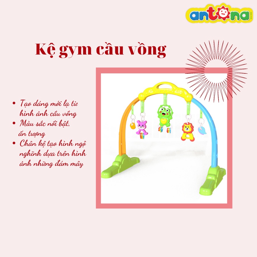 Kệ Cầu Vồng  Antona Chú Ếch Bóp Chíp Chíp Bằng Nhựa Cao Cấp Cho Bé