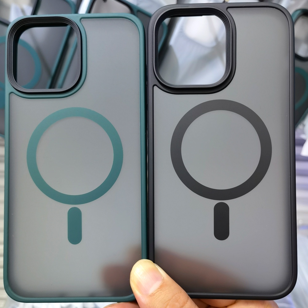 Ốp Điện Thoại TPU Mềm Từ Tính Mặt Nhám Cho iPhone 12 13 14 Pro Max