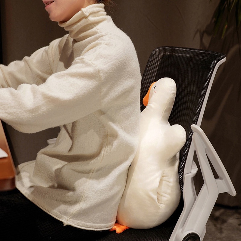 Bộ Chăn Gối 3 Trong 1 Hình Ngỗng Trắng Ấm Áp
