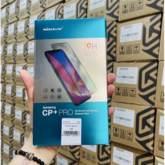 Kính Cường Lực IPhone 14 Pro, 14 Pro Max, 13, 13 Pro, 13 Pro Max NILLKIN CP+ Pro Full Màn - Chính Hã