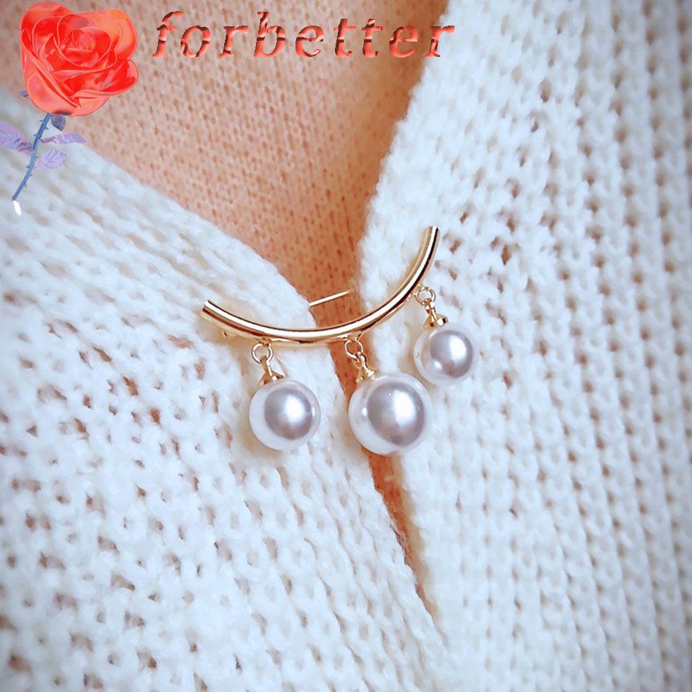 Ghim cài áo đính ngọc trai nhân tạo phong cách Hàn Quốc