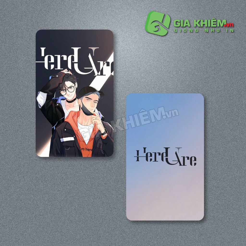Card bo góc giấy truyện HERE U ARE size 9x5.5cm