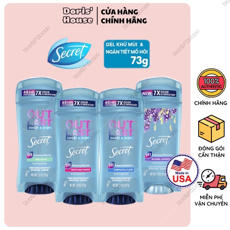 Gel Ngăn tiết mồ hôi và Khử muig Secret 73g
