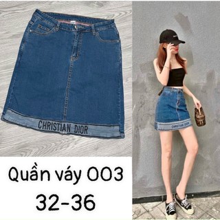 CHÂN VÁY JEAN ÔM CO GIÃN CHỮ [ TNT SHOP JEAN 60KG 90KG ]