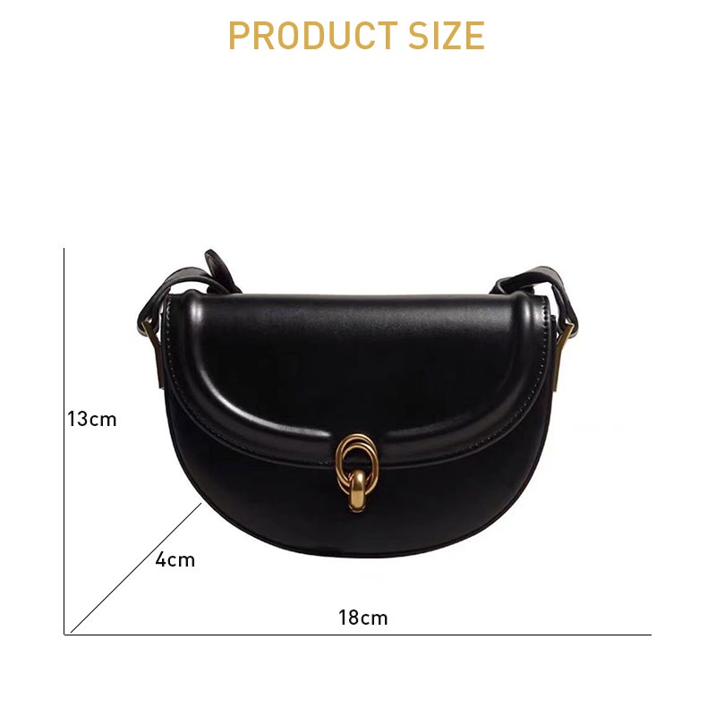 Mischa Túi Xách Da PU Đeo Vai Màu Trơn Thời Trang Cao Cấp