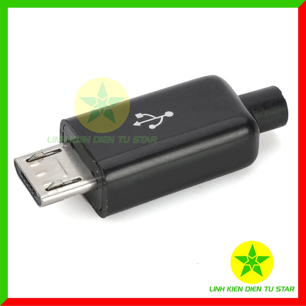Jack micro USB có vỏ nhựa DIY