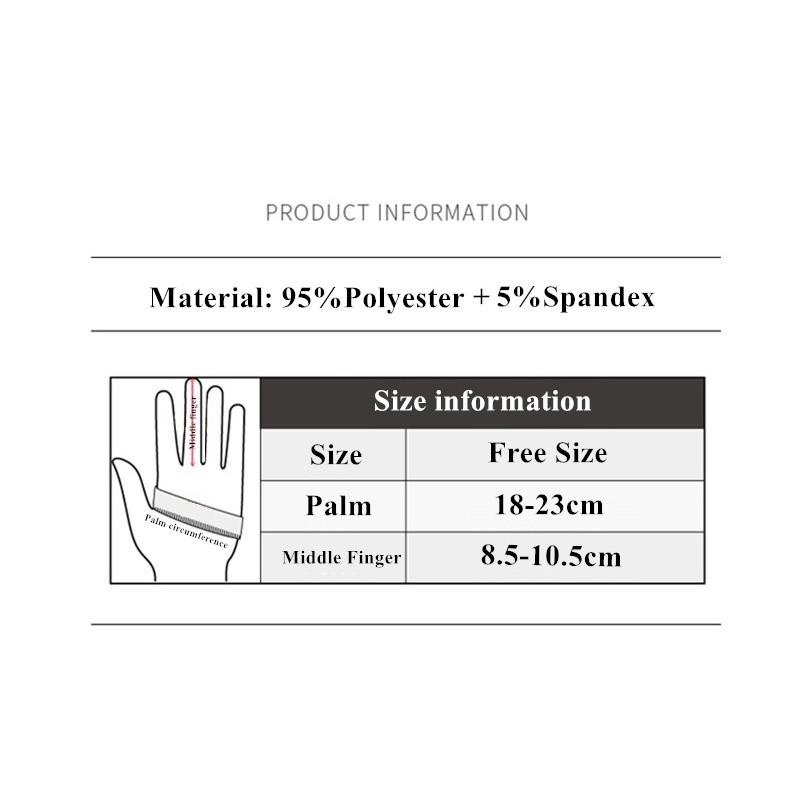 1 Đôi găng tay vải lụa lạnh chống trượt/chống nắng/chống tia UV cảm ứng màn hình dùng khi chơi thể thao, lái xe