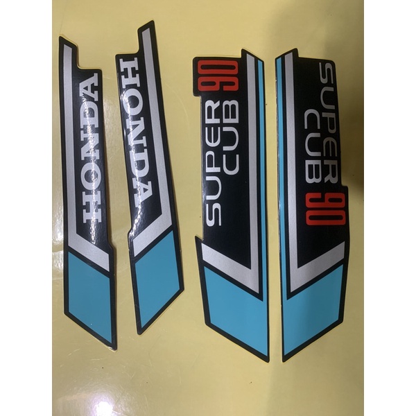 Tem Super Cub 81-86 50cc 70cc 90cc màu xanh tím than!