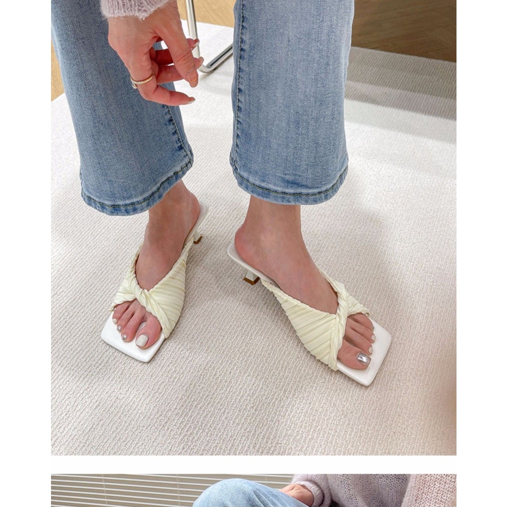 Xăng đan Cao Gót Thời Trang Pháp Quý Phái Dành Cho Nữ