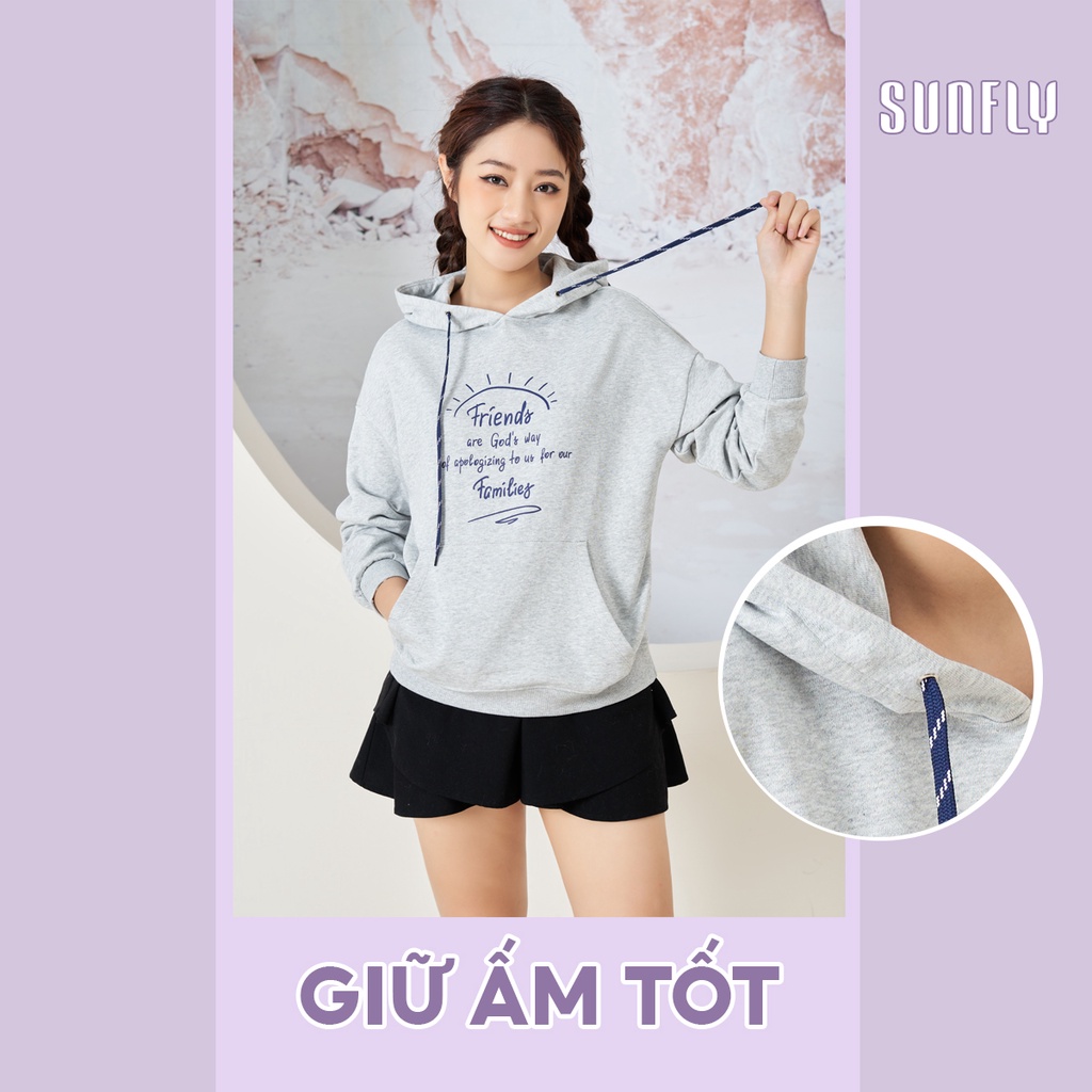 Áo nỉ nữ hoodies Sunffly SA9239