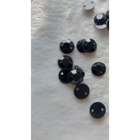 20 hạt cườm tròn đen 8mm
