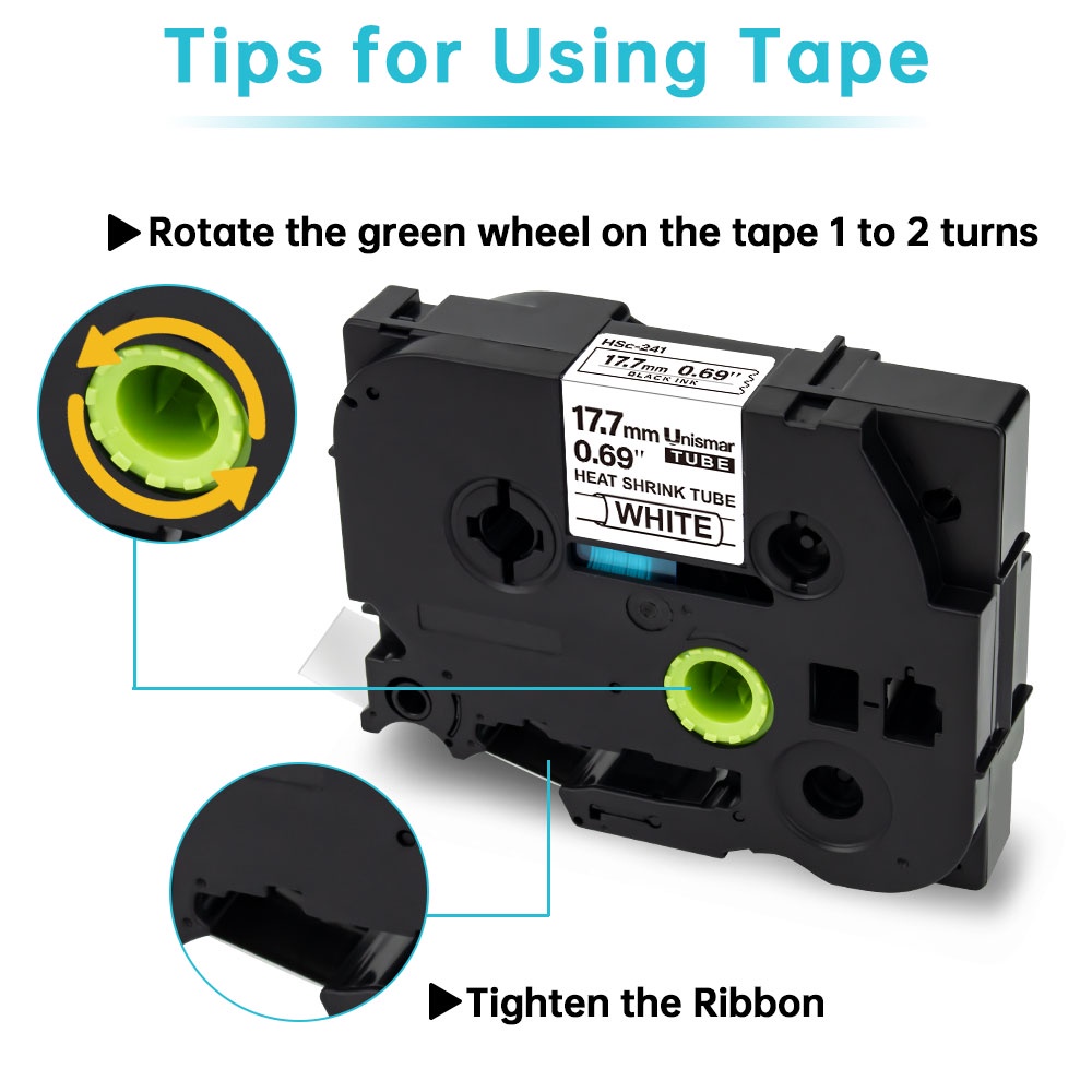 Ống co nhiệt 5.8-23.6mm cho máy in Brother PT H500 E300VP E500 E550WVP P750WVP P700 HSe231 HSe 231 HSe-231 TZe231