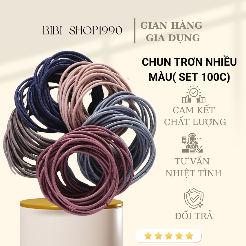 Chun trơn nhiều màu - túi 100 chiếc