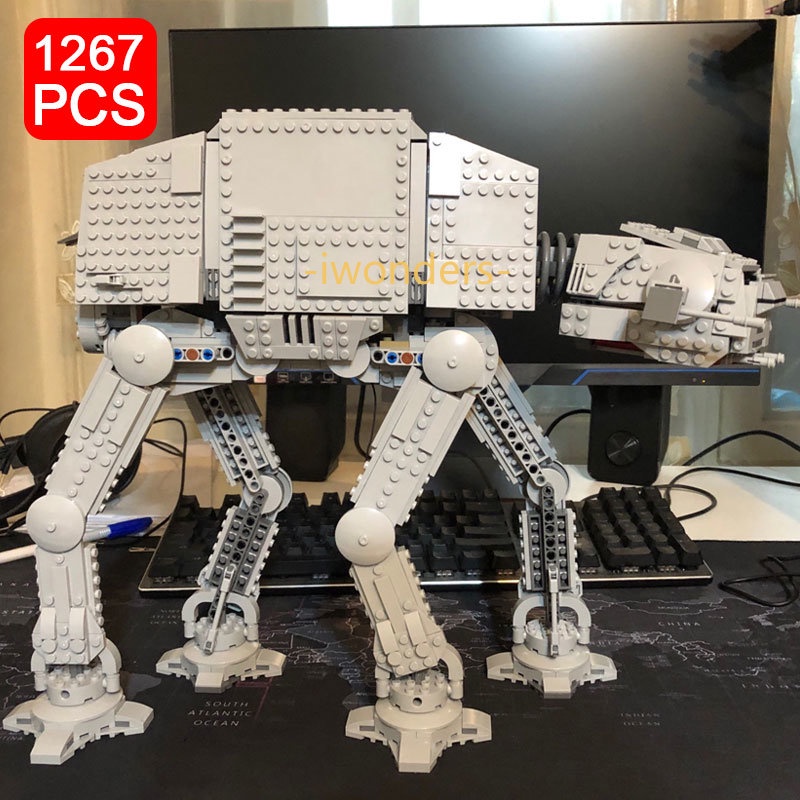AT-AT Building Blocks Máy tấn công Walker Luke Skywalker General Veers The Empire Vs. Quà tặng đồ chơi Rebel Alliance 75288 Kids education toys