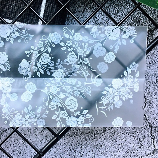 Túi đựng trà hoa, bánh kẹo , túi trắng mờ HOA HỒNG, hàn nhiệt ,set 100 cái