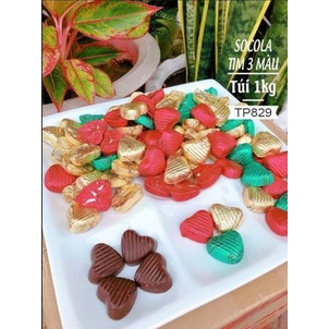 Kẹo socola trái tim sắc màu - giá sỉ 100g / 250g / 500g