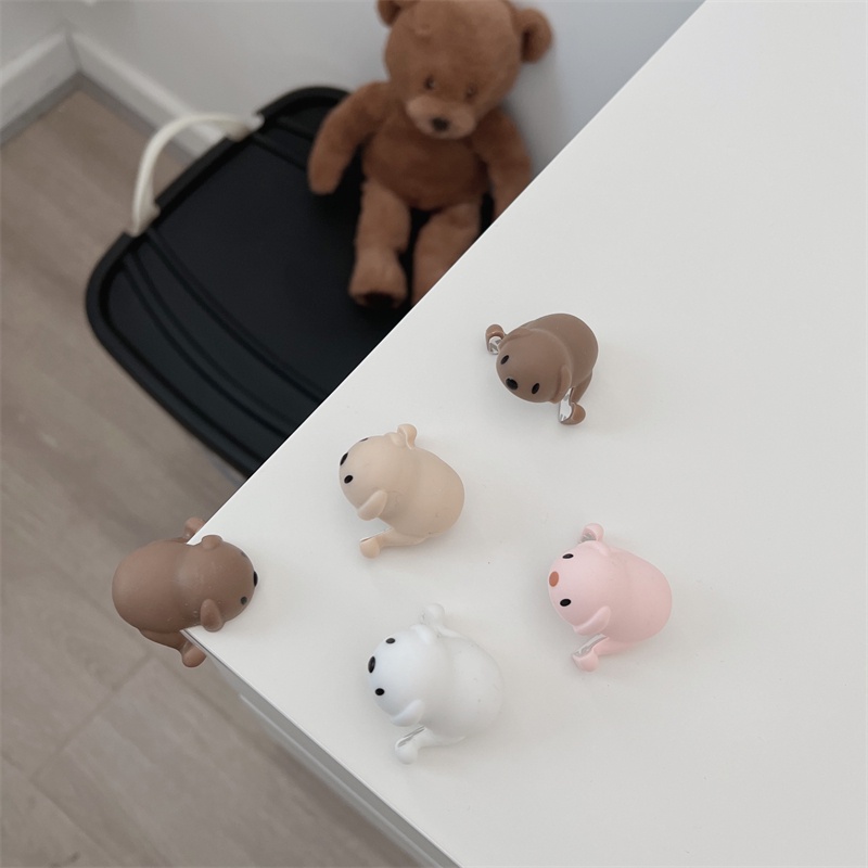 Miếng Silicon Bọc Góc Bàn / Tủ Lạnh / Đồ Nội Thất Bảo Vệ An Toàn Cho Bé Hình Chú Chó Hoạt Hình Mới