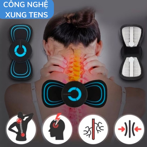 Máy massage xung điện mini công nghệ ems 6 chế độ giúp chống đau mỏi vai - ảnh sản phẩm 5