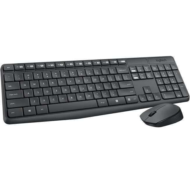 Combo Logitech MK235 Wireless Keyboard and Mouse (Black) ( 920-007937)