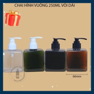 CHAI 250ML HÌNH VUÔNG VÒI DÀI