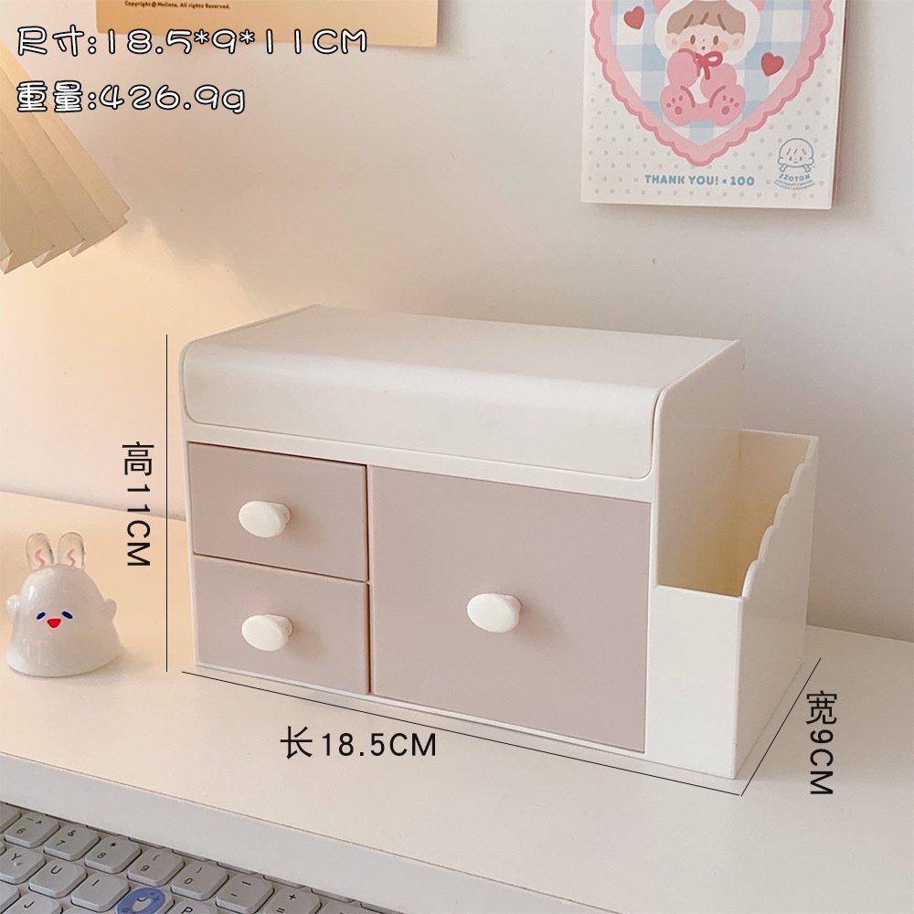 Hộp bút để bàn kiểu dáng xinh xắn tặng kèm sticker - UniLabel