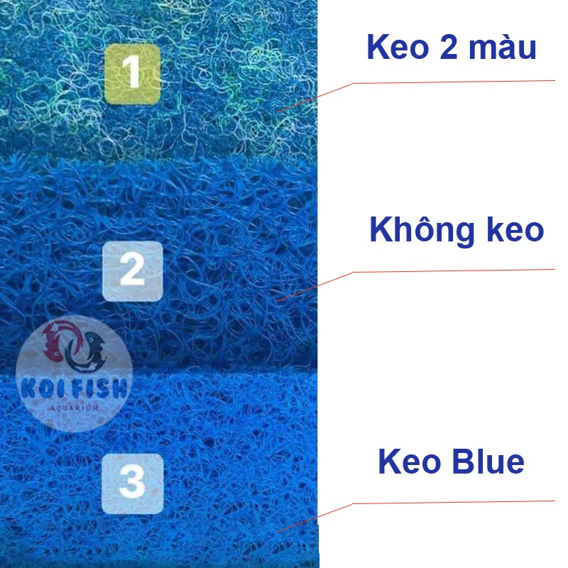 Bùi nhùi lọc nước bể cá, hồ cá Koi kích thước 1mx1mx3.8cm