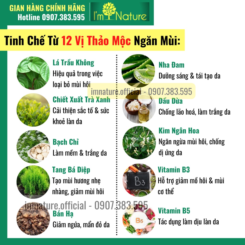 Serum lăn hết hôi nách thảo mộc, giảm mồ hôi, giảm thâm nách THE FLEURA 40ml