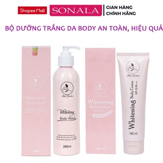 Combo dưỡng da chống nắng men bia Kem body trắng da 180ml và Sữa tắm trắng da 250ml MINIGARDEN