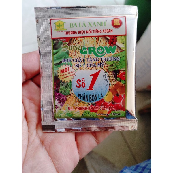 Phân Bón Lá Ba Lá Xanh Hộp 10 gói ( gói 10ml )