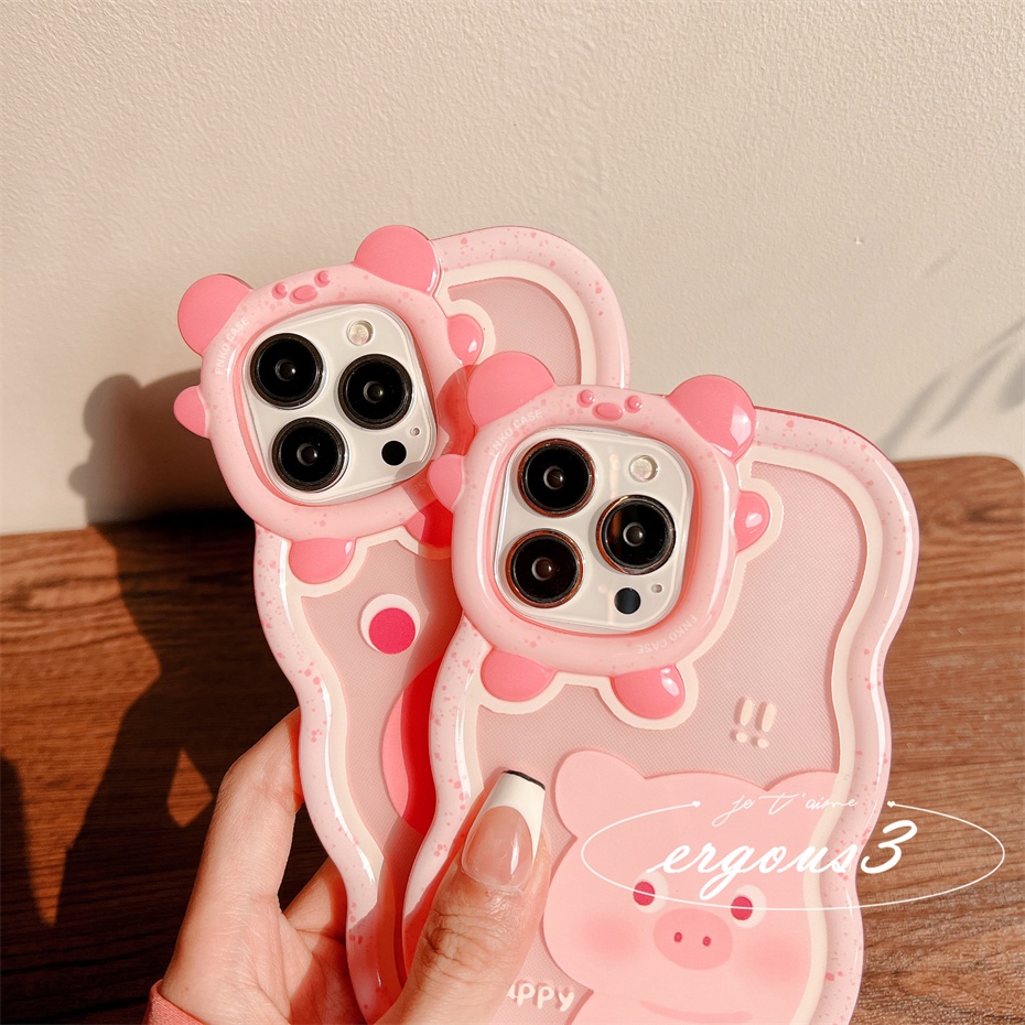 Ốp Điện Thoại Họa Tiết Chú Heo Hồng Hoạt Hình Cho iPhone 14 13 12 11 Pro Max 8 7 Plus X Xs SE2020 Xr Xs Max 6 6s Plus