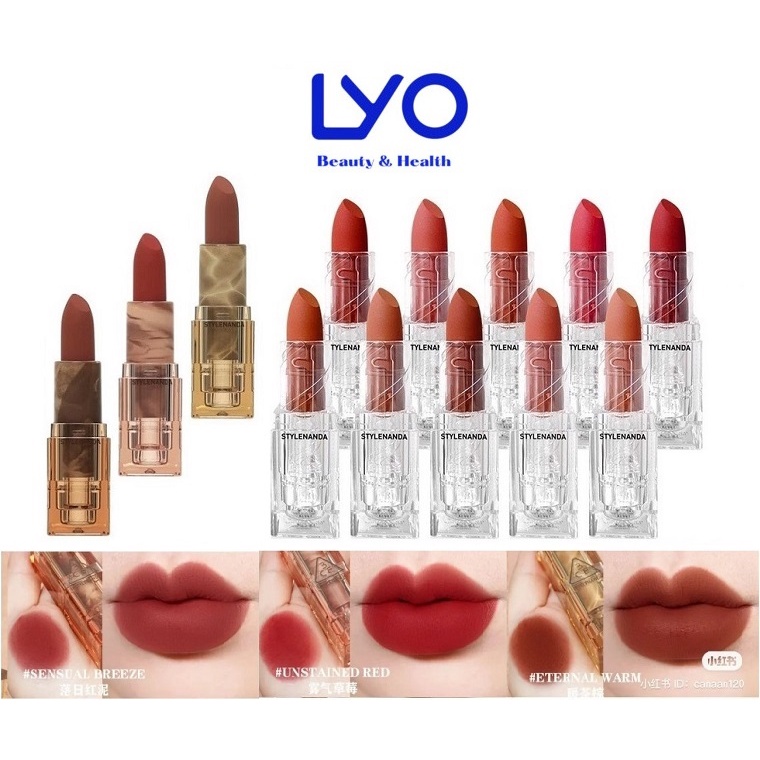 Son Thỏi Mịn Lỳ 3CE Soft Matte Lipstick Vỏ Trong Suốt