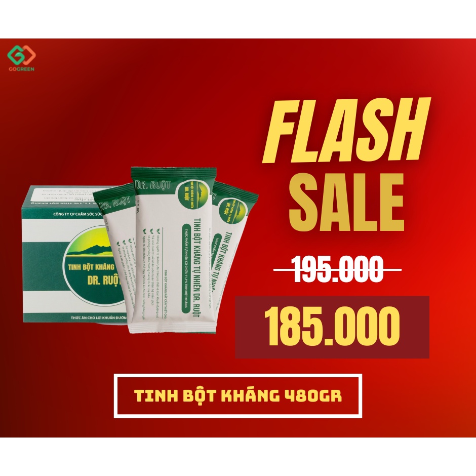 Tinh Bột Kháng Tự Nhiên Dr Ruột 480gr Ít Đường - Đánh Bay Táo Bón, Tiêu Chảy, Đại Tràng & Đại Tràng Co Thắt