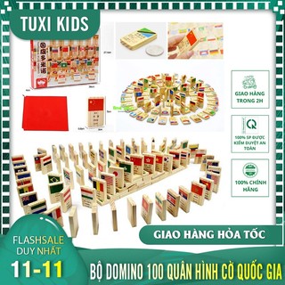 Bộ Domino 100 quân hình cờ các nước trên thế giới