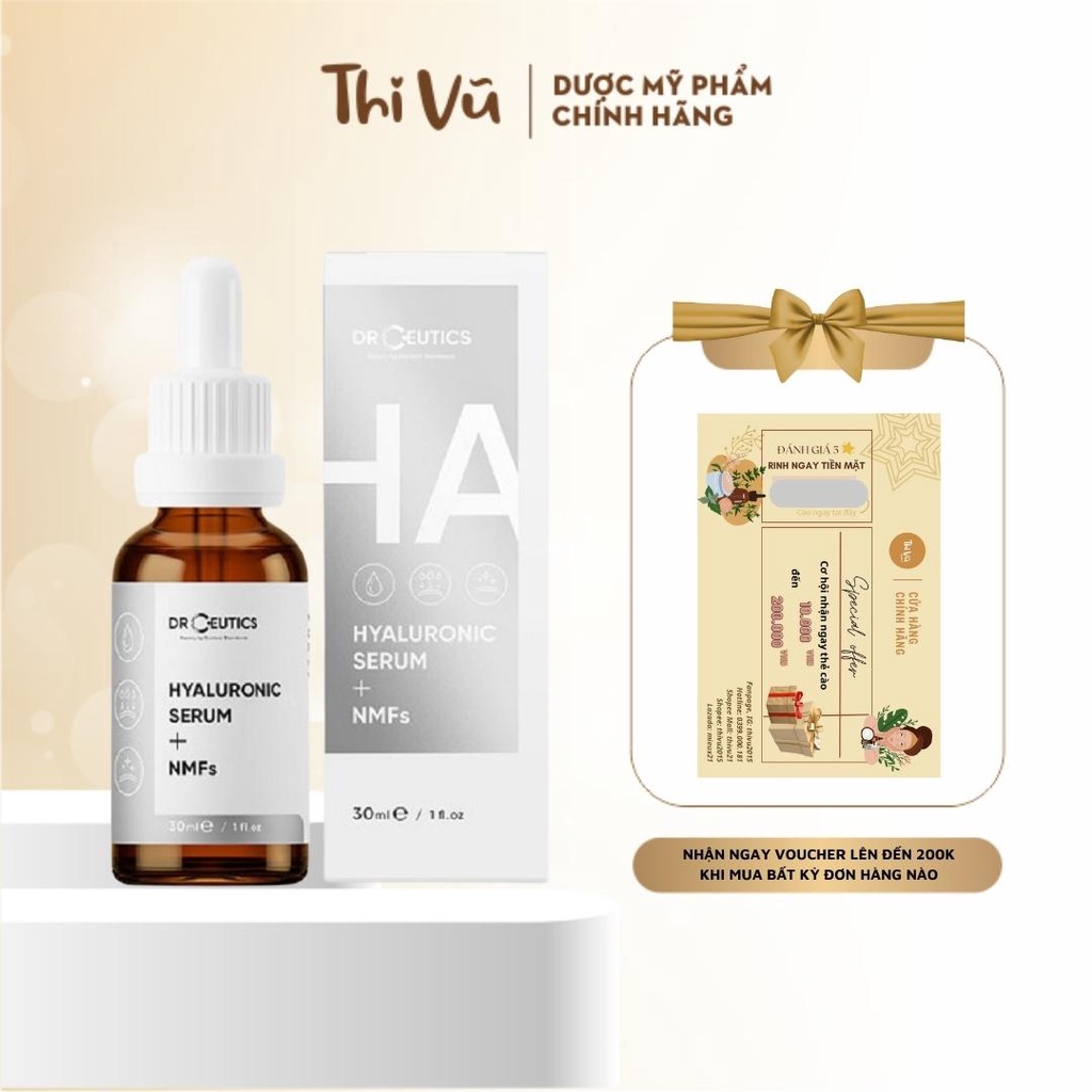 Tinh chât Serum HA Drceutics Cấp Ẩm Và Căng Bóng Da Hyaluronic Acid + NMFs 30ml