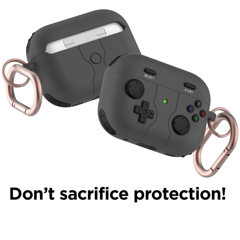 Vỏ Bảo Vệ Hộp Sạc Tai Nghe Airpods Pro 2 / Pro / 2 Hình Tay Cầm Chơi Game 3D Bằng Silicone Mềm