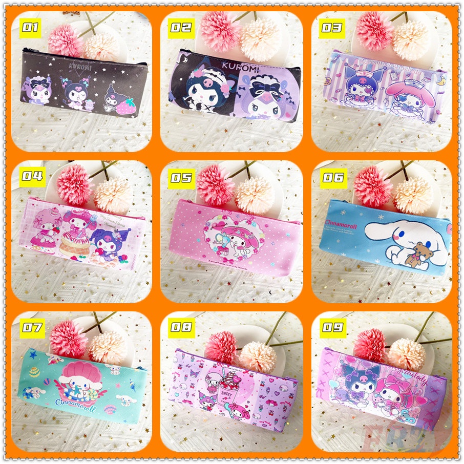 1pc ✿ Hộp Bút Chì Sanrio ✿ Túi Đựng Bút Hình Cinnamoroll Kuromi My Melody Hoạt Hình