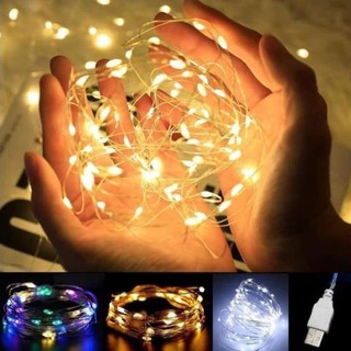 Đèn fairylight, fairy light đèn led đom đóm màu vàng 2m