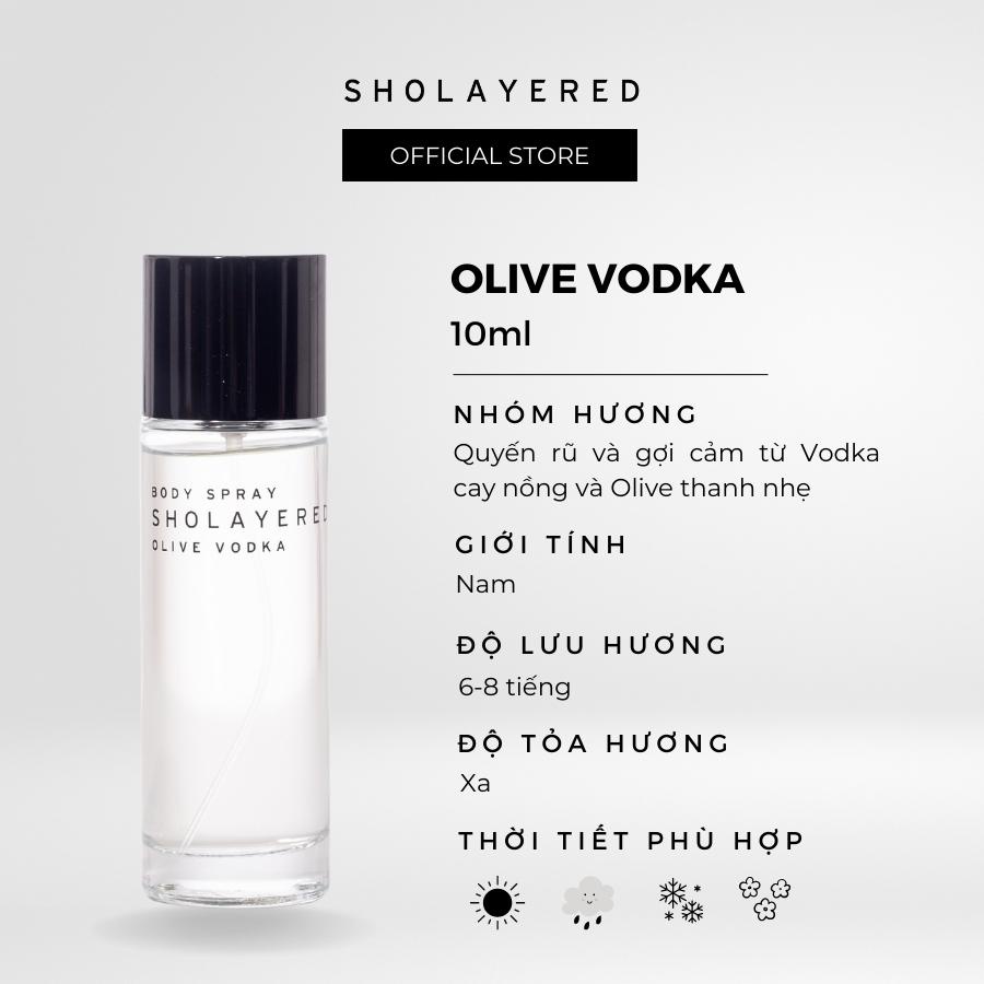 Nước hoa nam nữ unisex EDT Sholayered Chính hãng Nhật Bản 100ml [Olive Vodka]