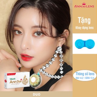 Kính áp tròng 1 tháng màu xanh lá Duo ANN365 an toàn đeo 12H/ngày