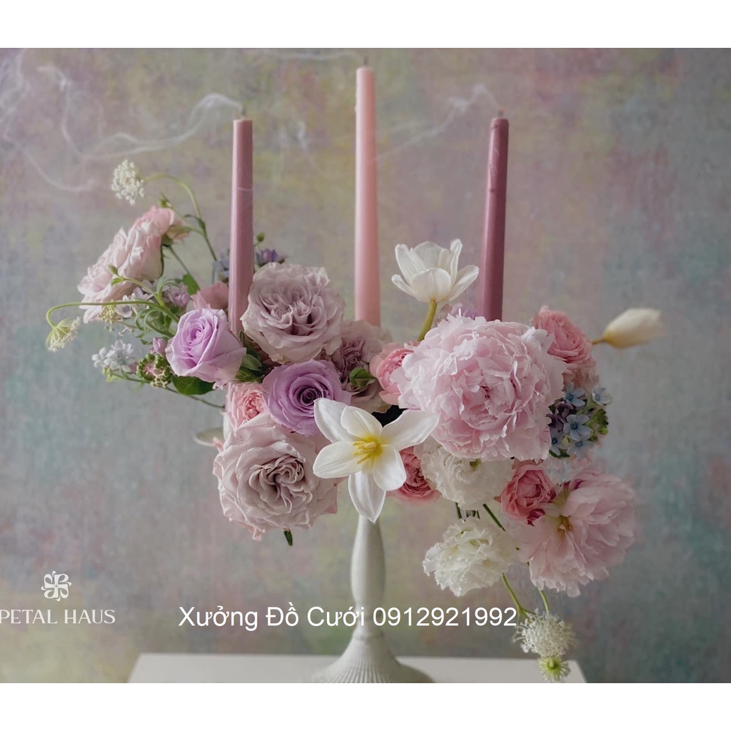 🌸 Set 4 Cây Nến Sáp Thơm Màu Pastel 🌸 Trang Trí Sự Kiện, Tiệc Cưới