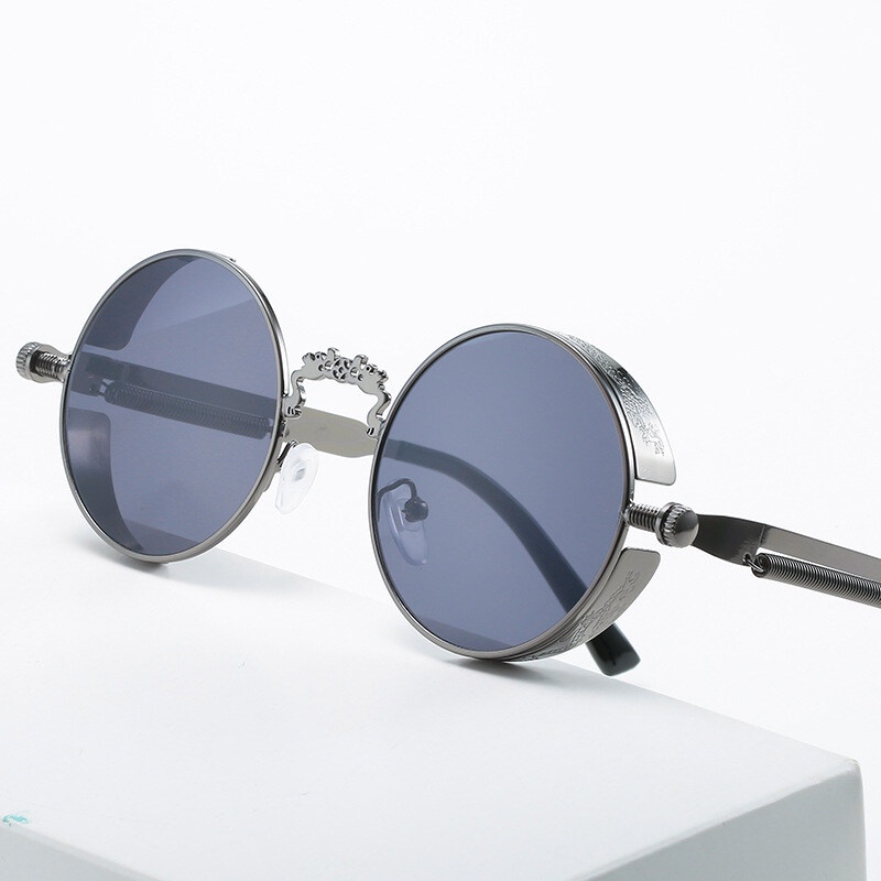 Kính Mát Gọng Tròn Kim Loại Phong Cách Steampunk Thời Trang 2022