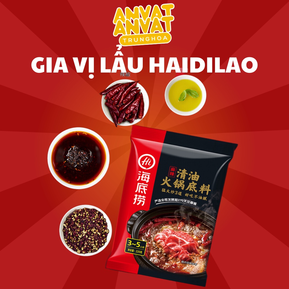 Gia Vị Lẩu Haidilao Thượng Hạng - Cốt Lẩu Haidilao Hot Pot Siêu Hạng