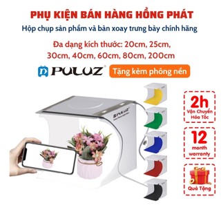 Khung, Phông, Background, Box, Hộp Chụp Hình Ảnh Sản Phẩm Puluz, 20, 30, 40, 60, 80cm, Đèn Led Siêu Sáng, Phông Đa Dạng
