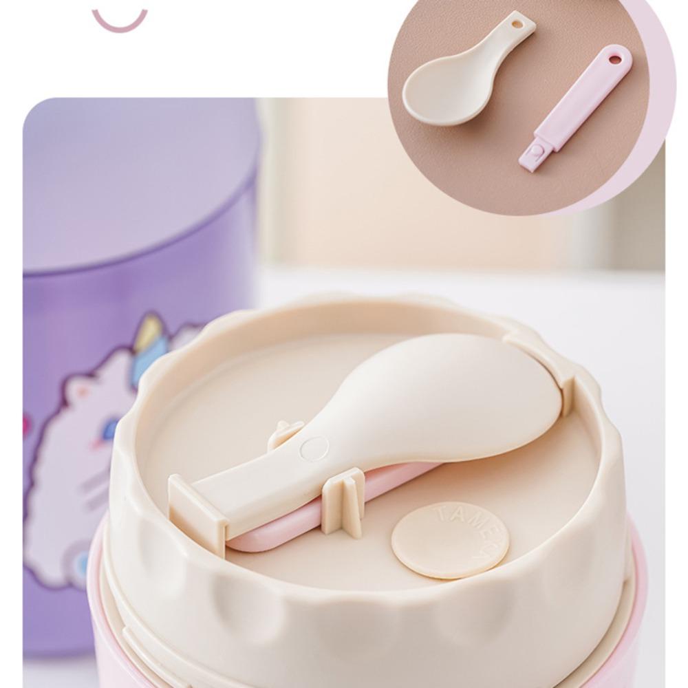 Bình Nước Giữ Nhiệt Bằng Thép Không Gỉ 304 Thiết Kế Dễ Thương 600ml