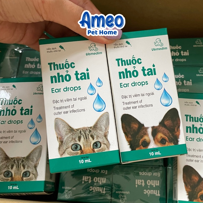 Dung Dịch Nhỏ Tai ear drops Vemedim Dành Cho Chó Mèo