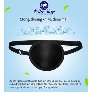 Bịt mắt nhược thị, viễn thị, bịt mắt cướp biển 3D màu đen Bettersleep #29