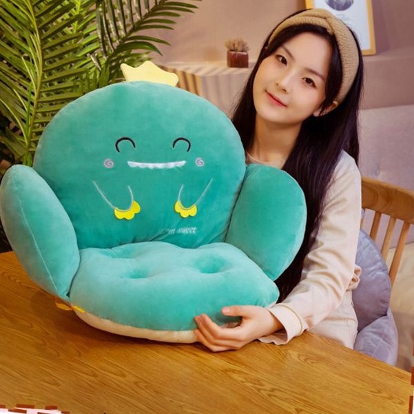 MENG NI Gối Tựa Lưng Văn Phòng Dày Dặn Họa Tiết Hoạt Hình Dễ Thương
