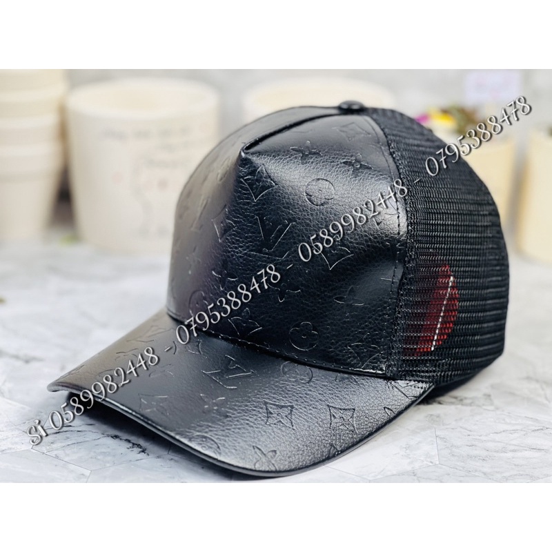 mũ kết họa tiết phối lưới da Tiệp VL có thể điều chỉnh vòng đầu nam nữ thời trang thể thao